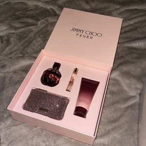 Jimmy Choo Fever Lotion Perfume and Pouch Gift Box